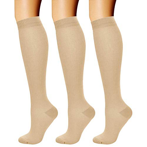 CHARMKING Compression Socks for Women & Men Circulation 15-20 mmHg is Best for Athletic Running Travel Walking. 
